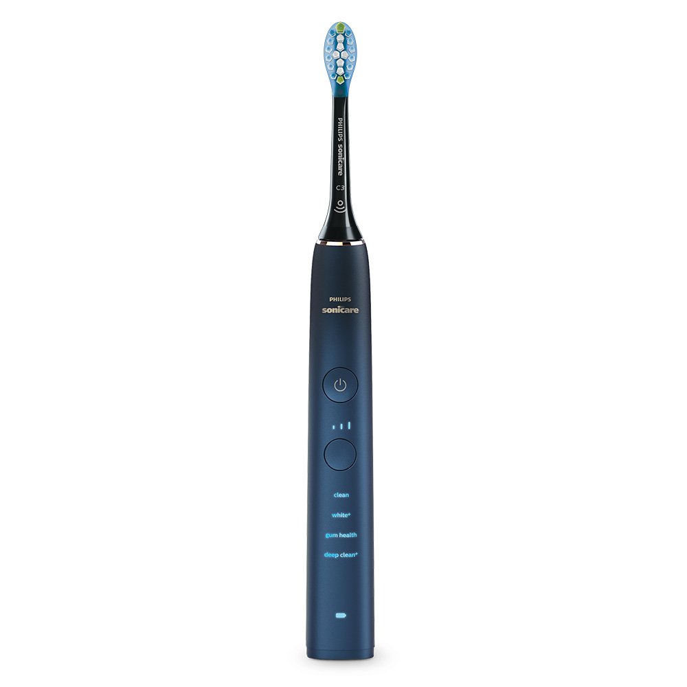 Звукова електрическа четка Philips Sonicare DiamondClean 9000 HX9911/88, с глава C3 Premium, 4 режима, 3 интензитета, калъф за пътуване, Bluetooth