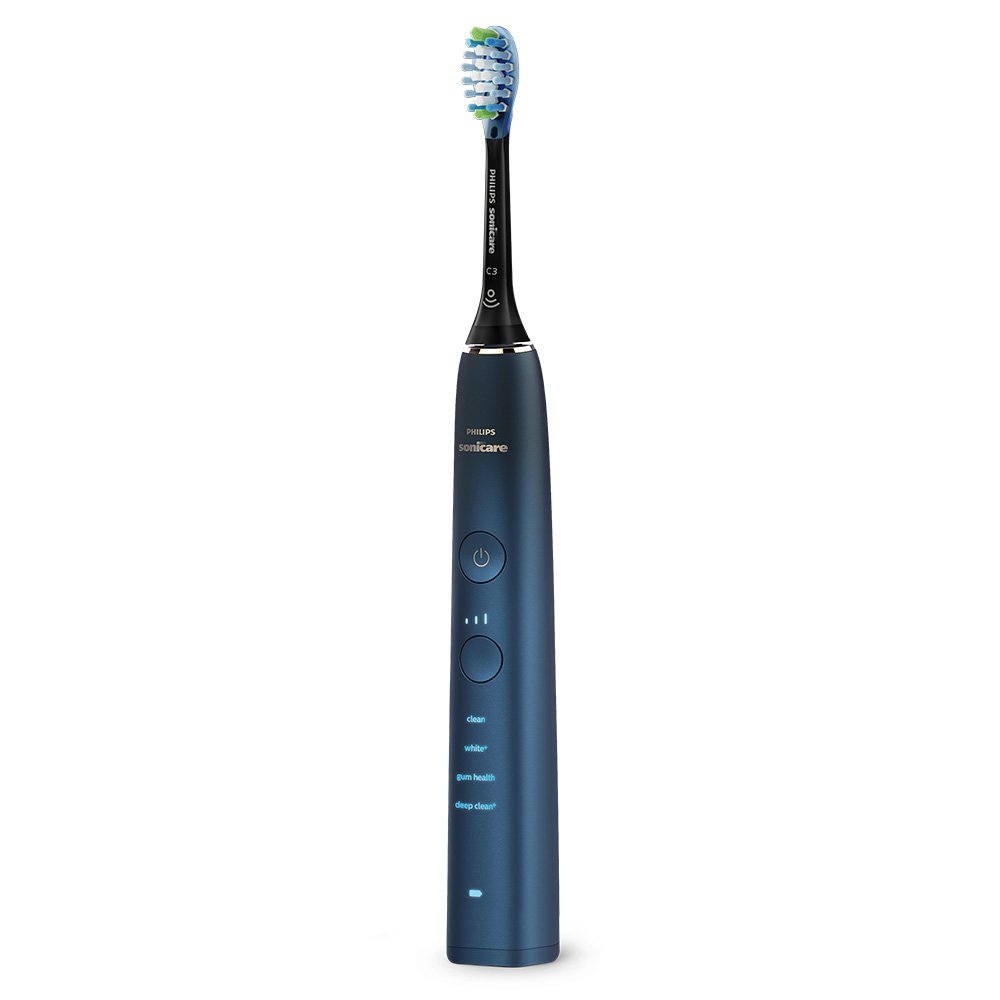 Звукова електрическа четка Philips Sonicare DiamondClean 9000 HX9911/88, с глава C3 Premium, 4 режима, 3 интензитета, калъф за пътуване, Bluetooth