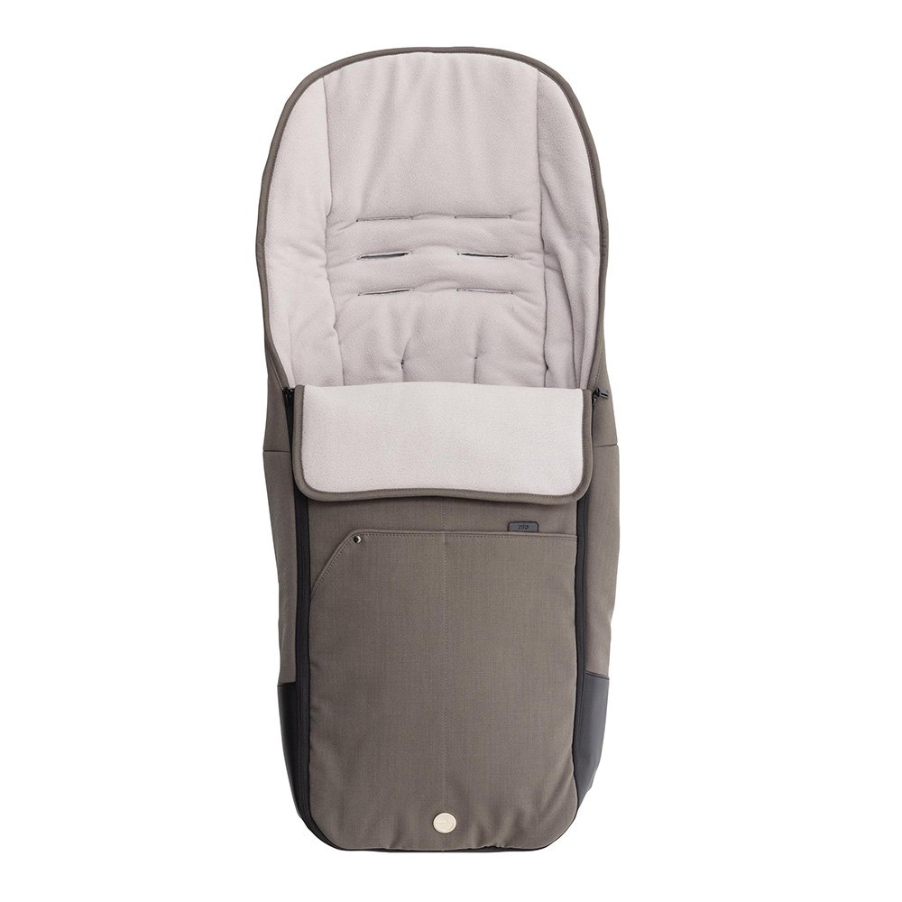 Mutsy NIO Sea Green pram sleeping bag with seat and black decorative elements