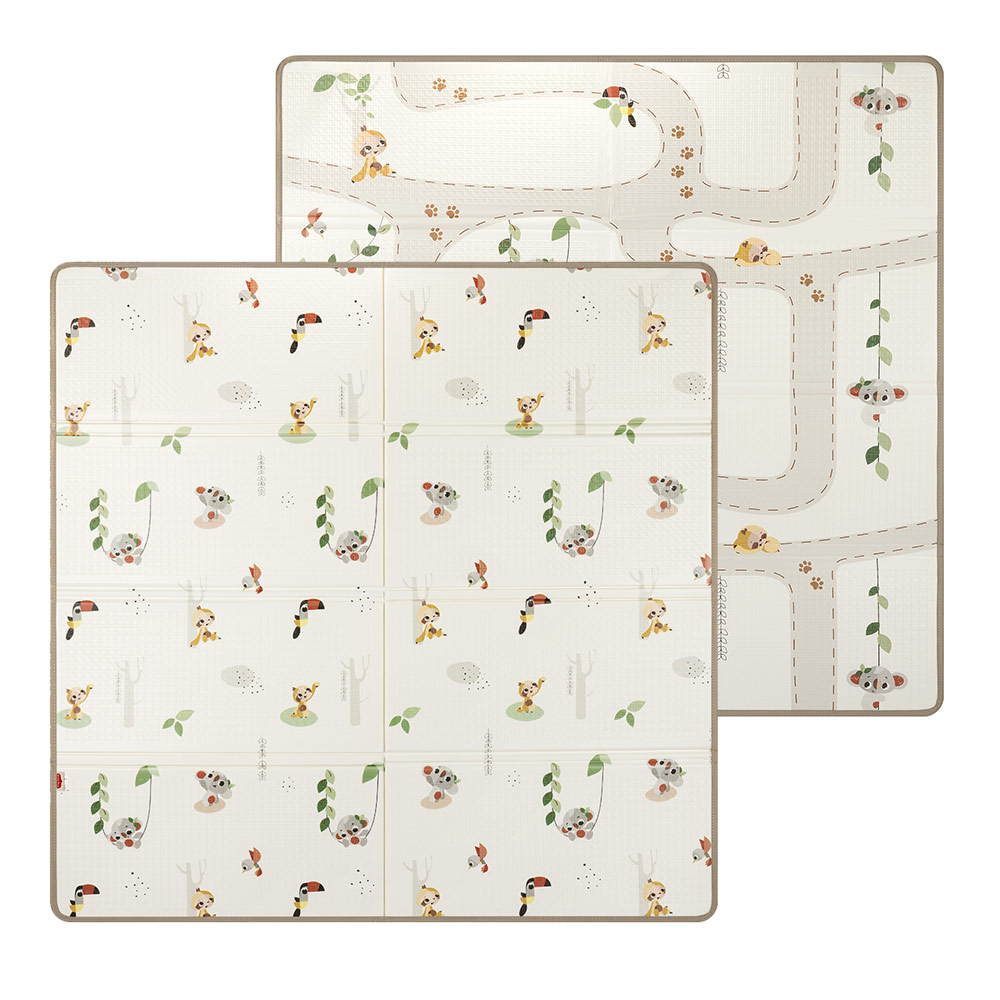 Tiny Love Boho Chic XL foldable play mat, size 150x150 cm, thickness 1 cm, double-sided design, waterproof surface, compact folding