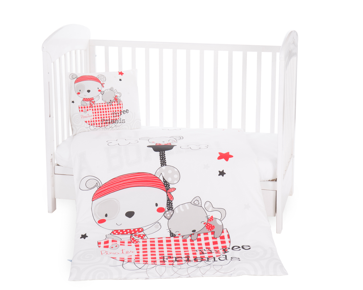 Pirates 3-piece baby bedroom set