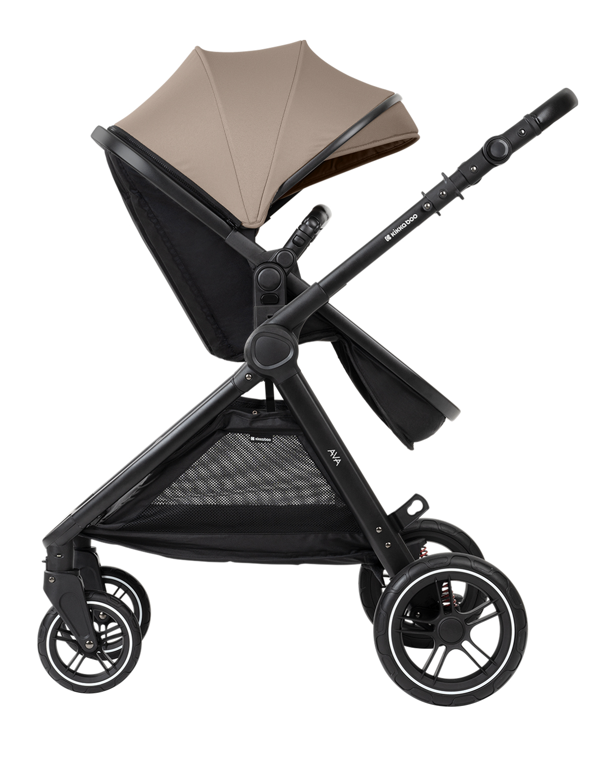 Комбинирана количка 3в1 с кош за новородено Ava Beige