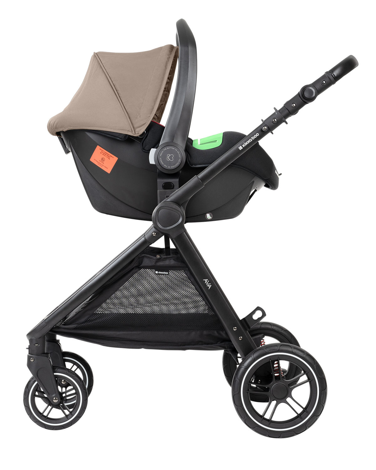 Комбинирана количка 3в1 с кош за новородено Ava Beige