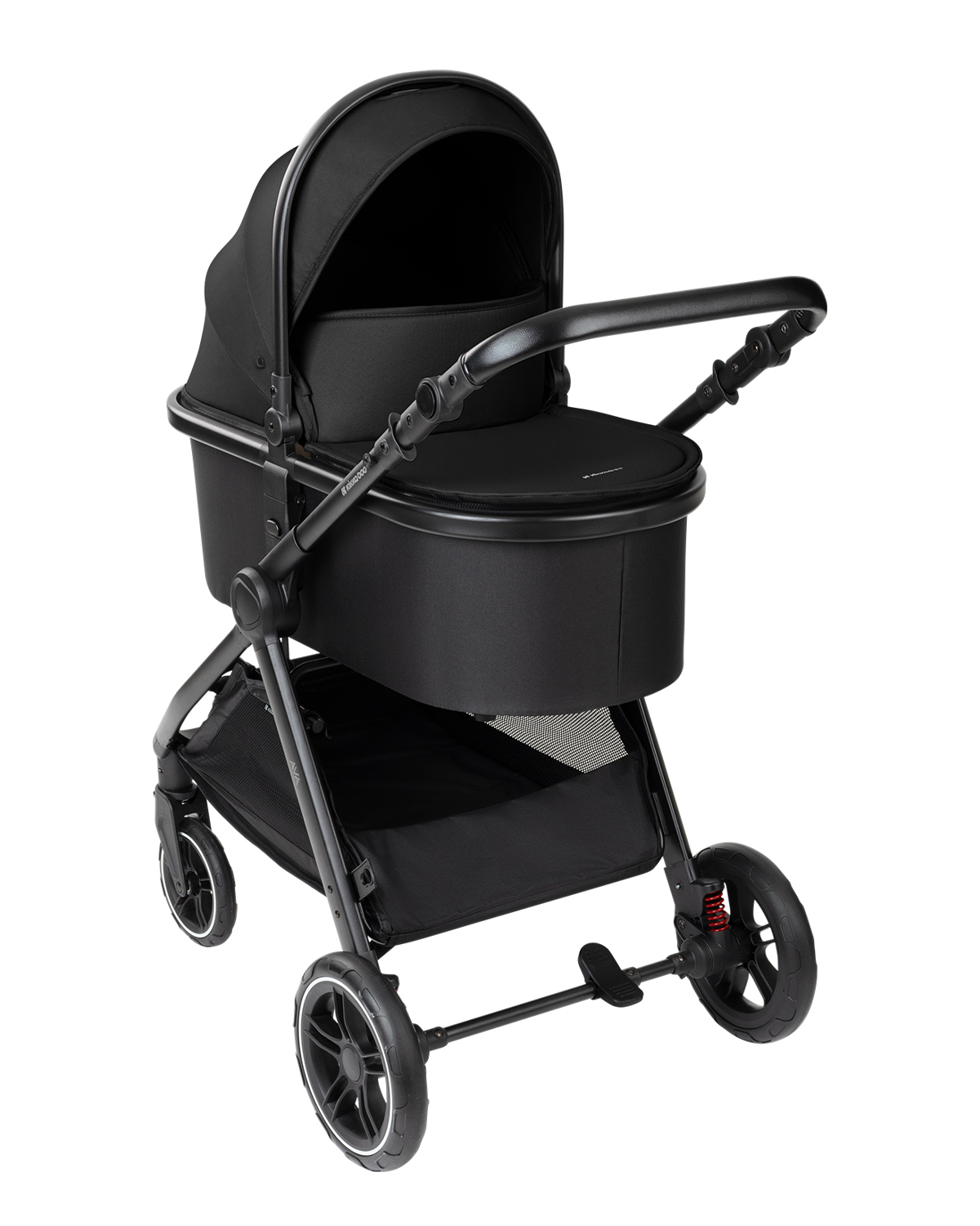 Комбинирана количка 3в1 с кош за новородено Ava Black