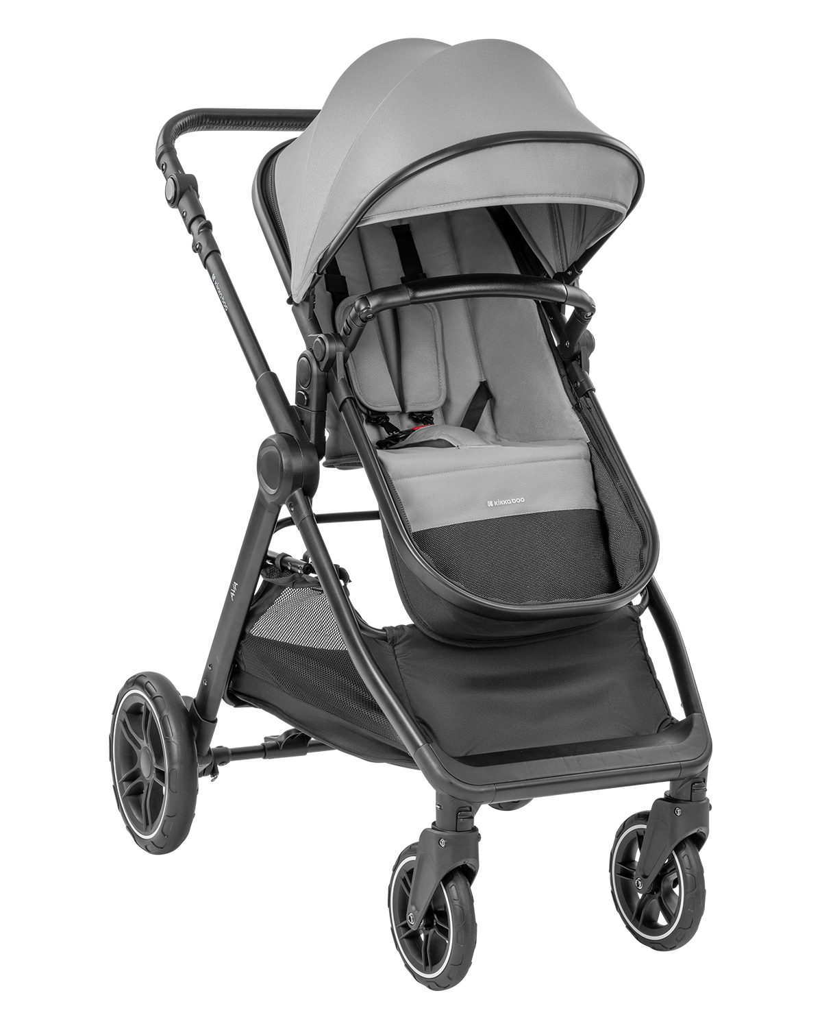 Комбинирана количка 3в1 с кош за новородено Ava Grey