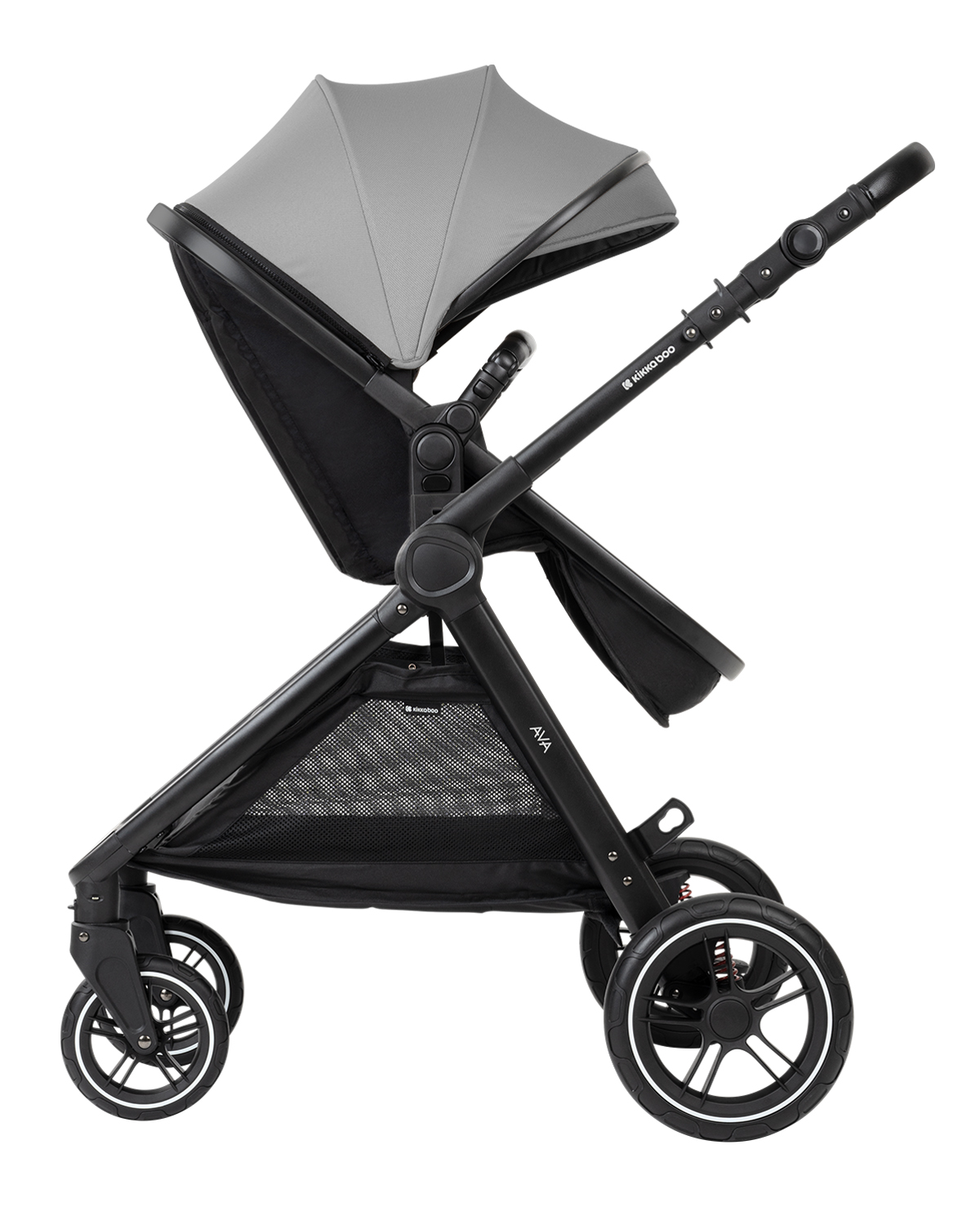 Комбинирана количка 3в1 с кош за новородено Ava Grey