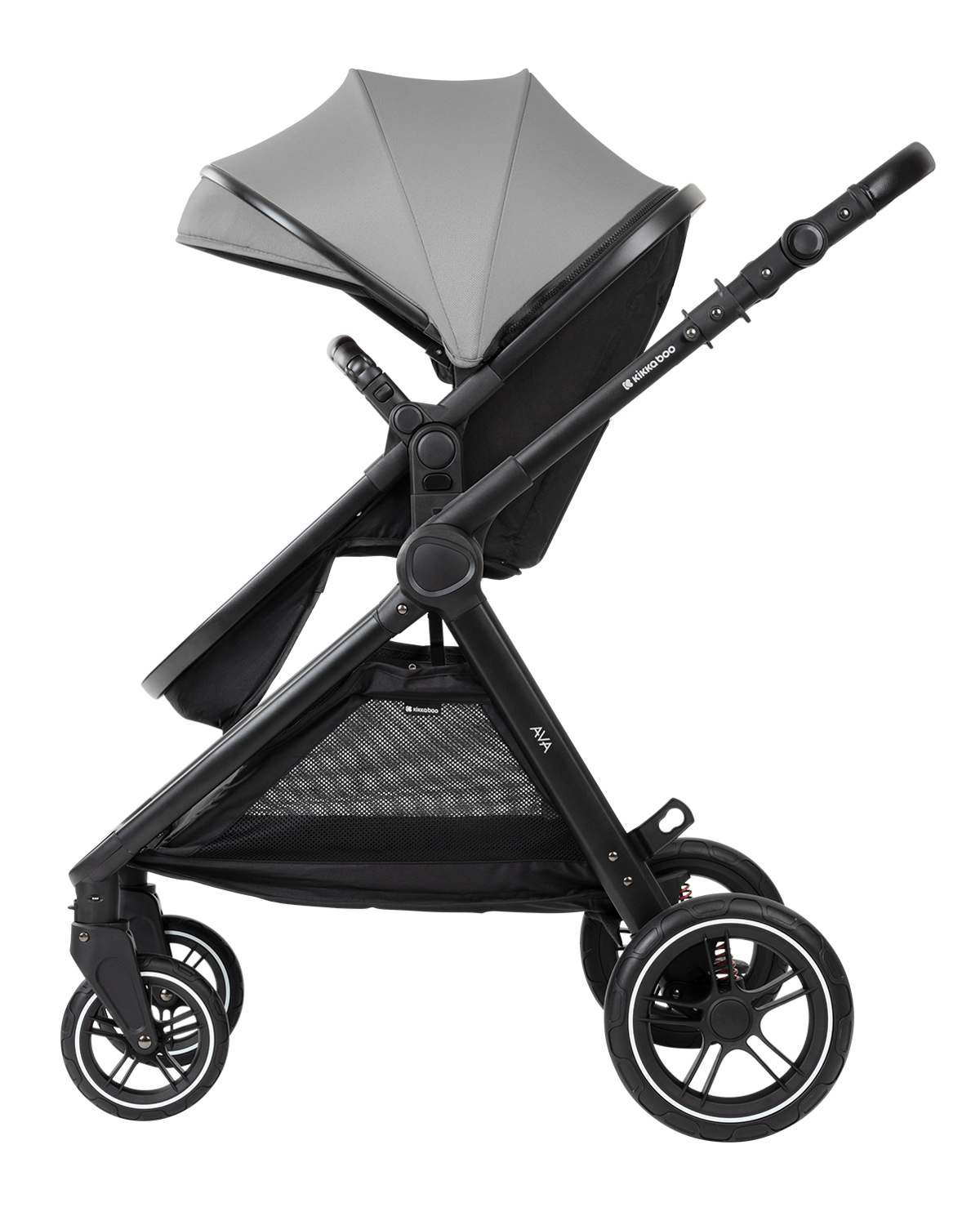Комбинирана количка 3в1 с кош за новородено Ava Grey