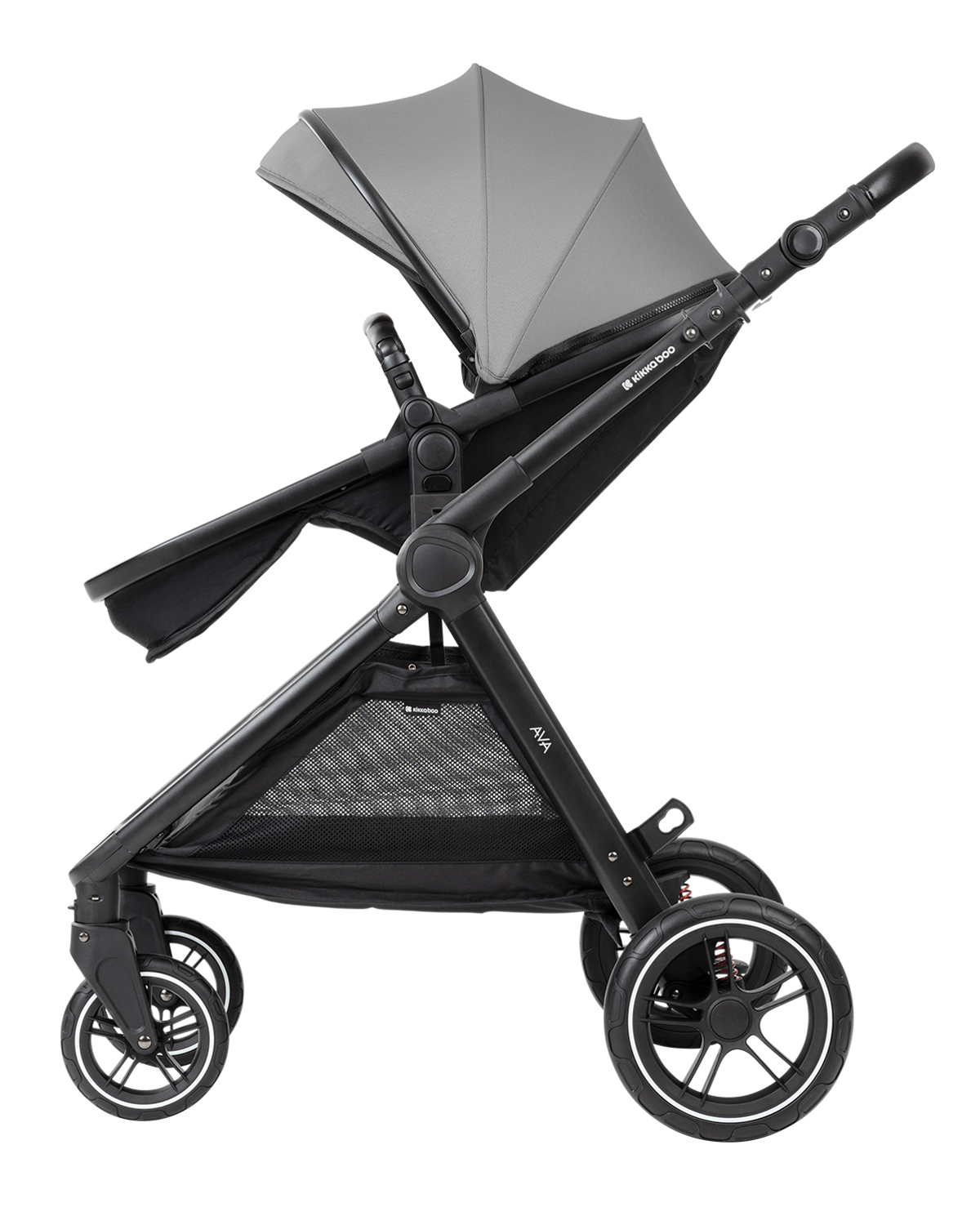 Комбинирана количка 3в1 с кош за новородено Ava Grey