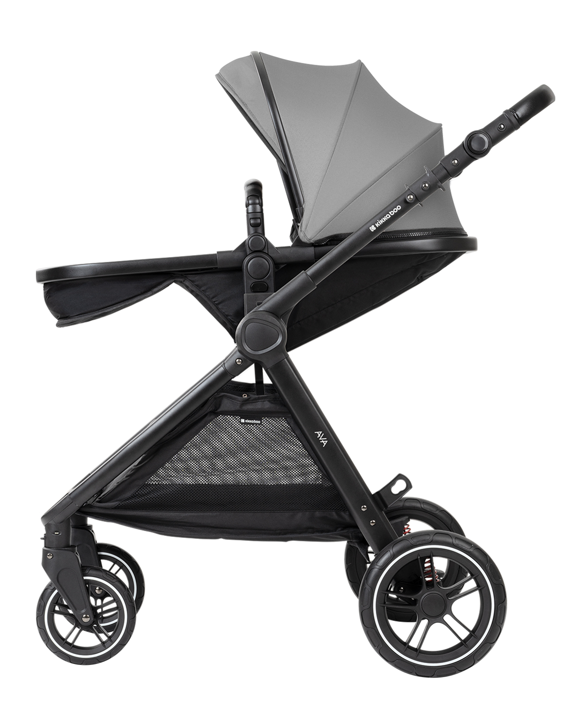 Комбинирана количка 3в1 с кош за новородено Ava Grey