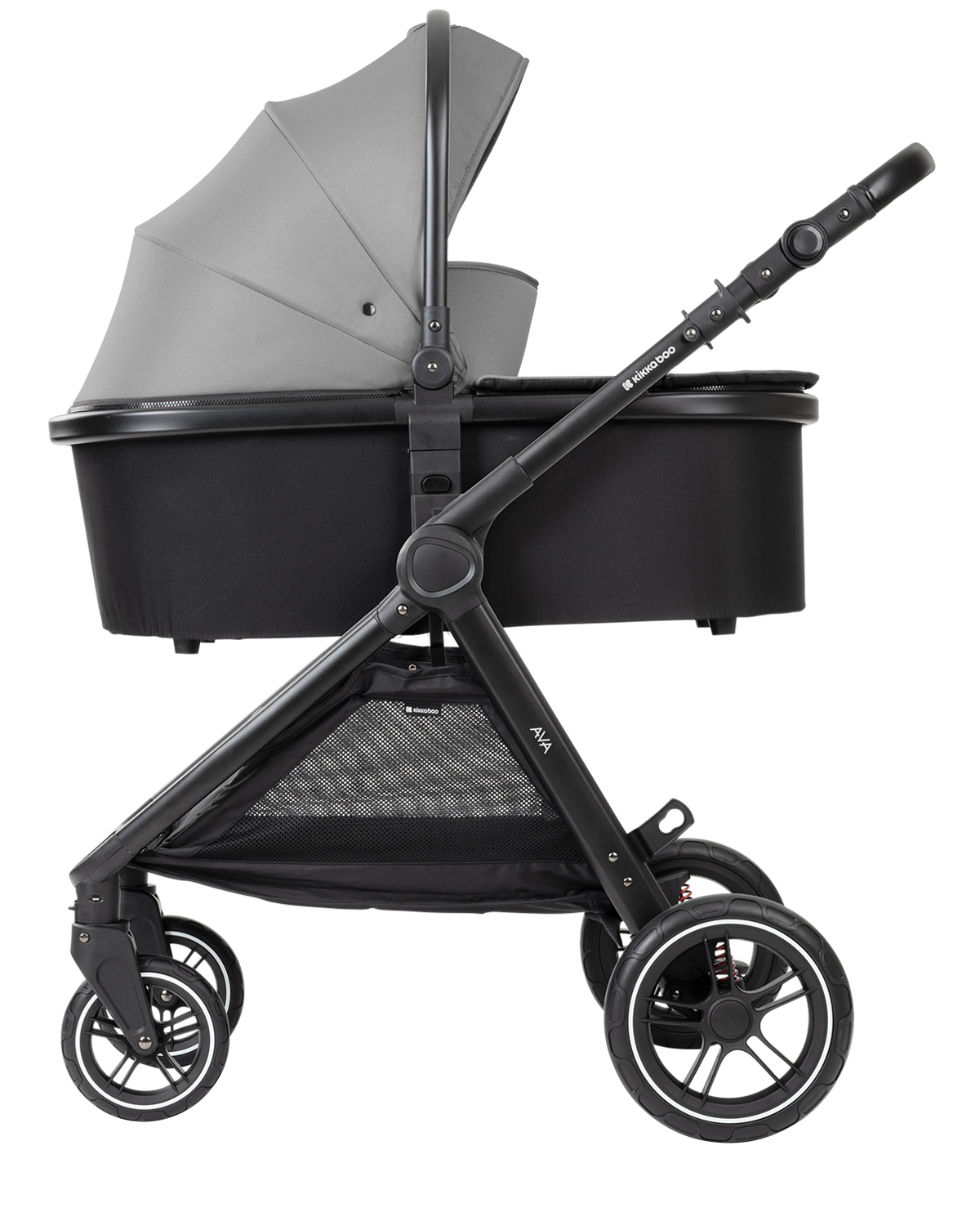 Комбинирана количка 3в1 с кош за новородено Ava Grey