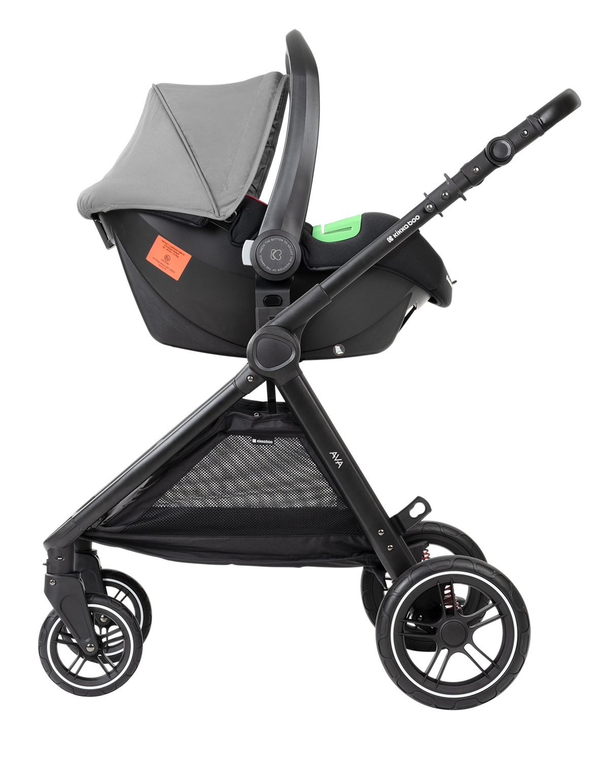 Комбинирана количка 3в1 с кош за новородено Ava Grey