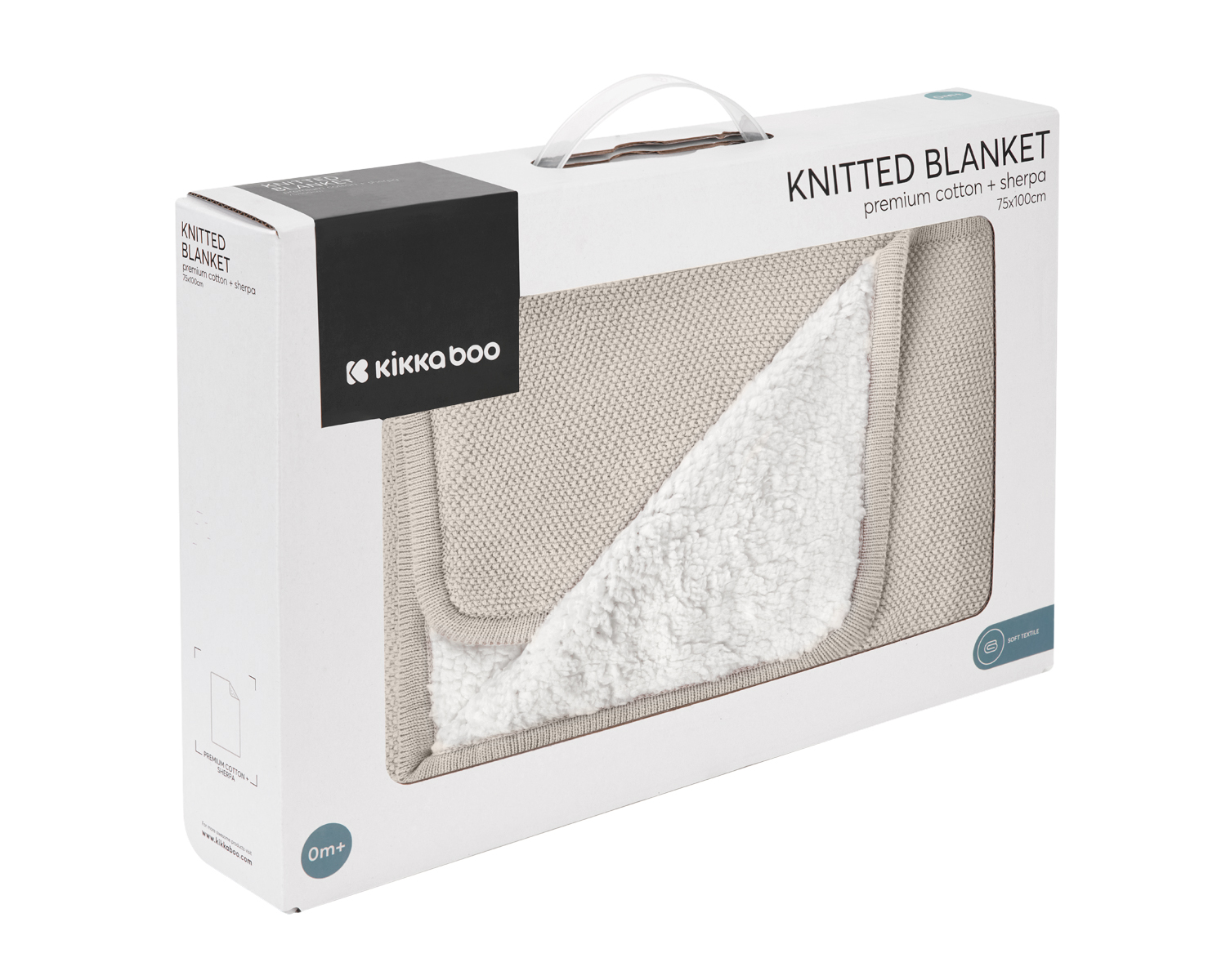 Dream Big Beige Sherpa Knitted Blanket
