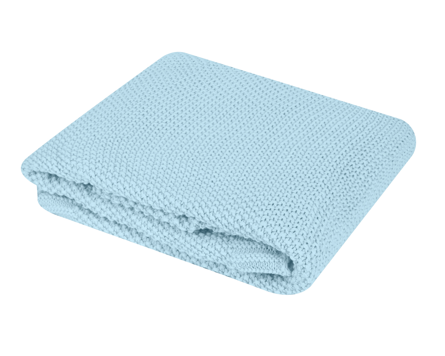 Dream Big Blue knitted cotton blanket