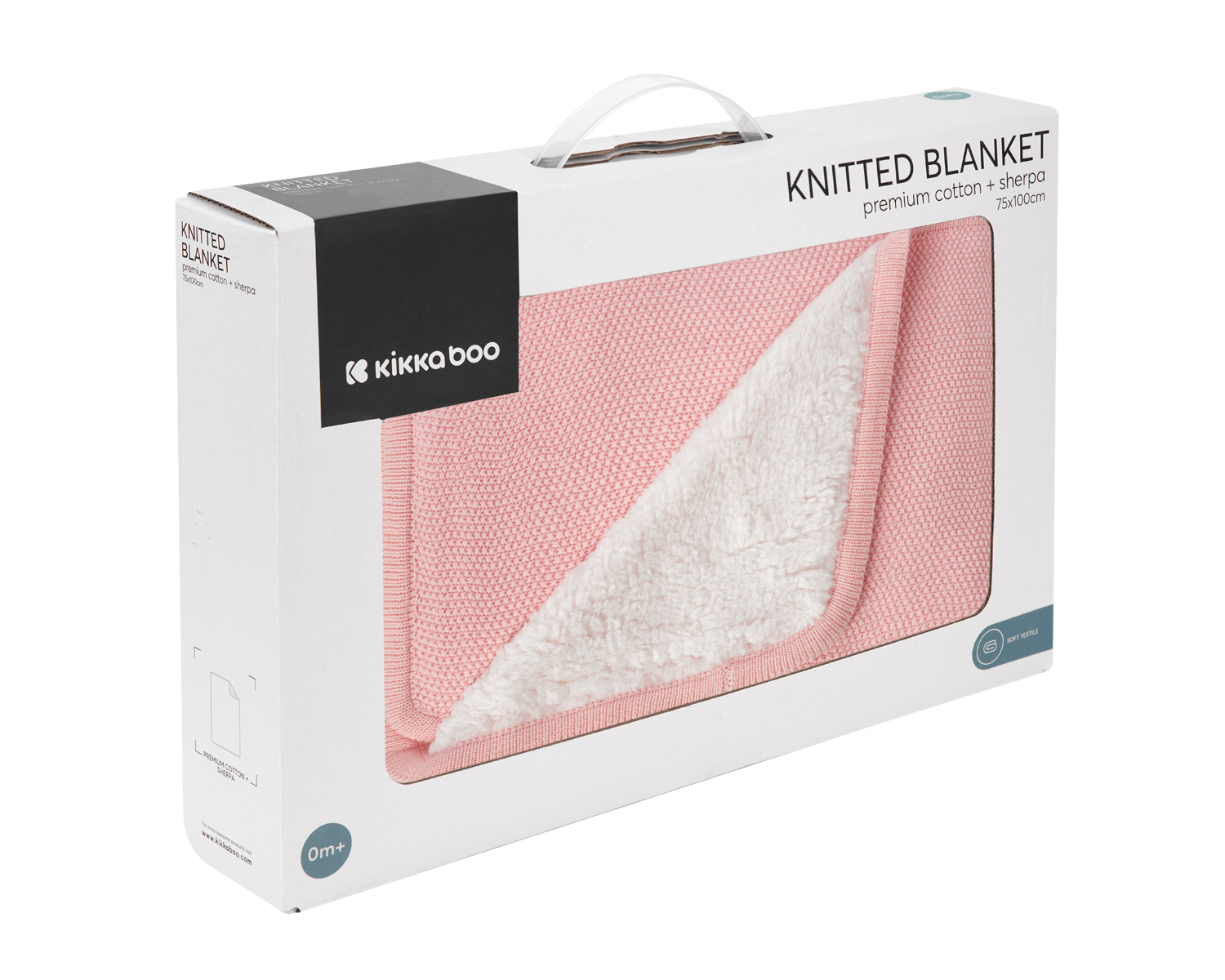 Плетено памучно одеяло с шерпа Dream Big Pink