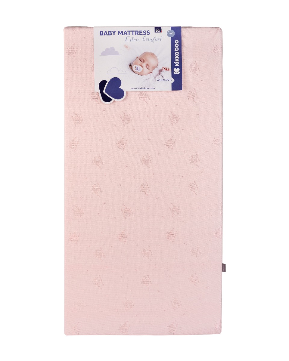 Extra Comfort mattress 60x120x8cm Helicopter Pink