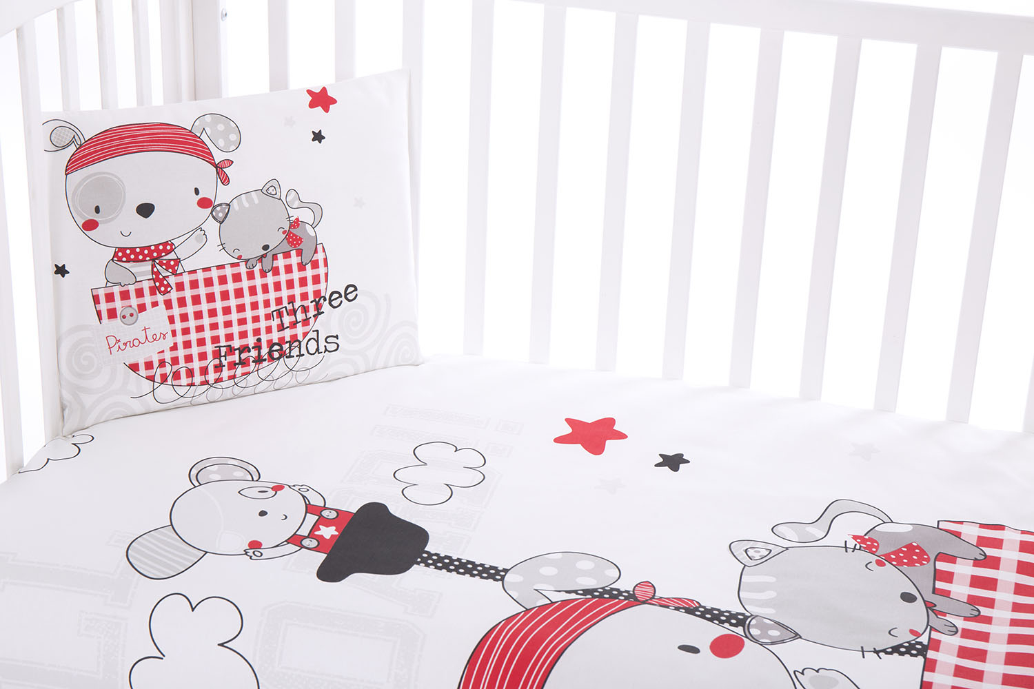 Pirates 3-piece baby bedroom set