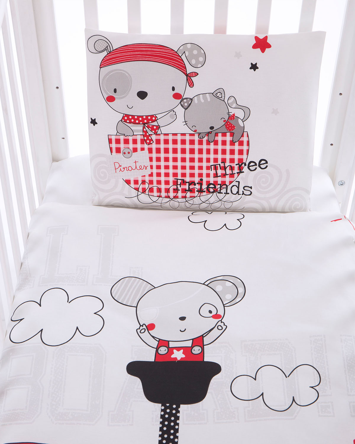Pirates 3-piece baby bedroom set