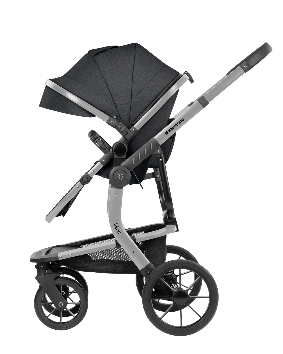 Комбинирана количка 3в1 с твърд кош Irene Dark Grey 2024