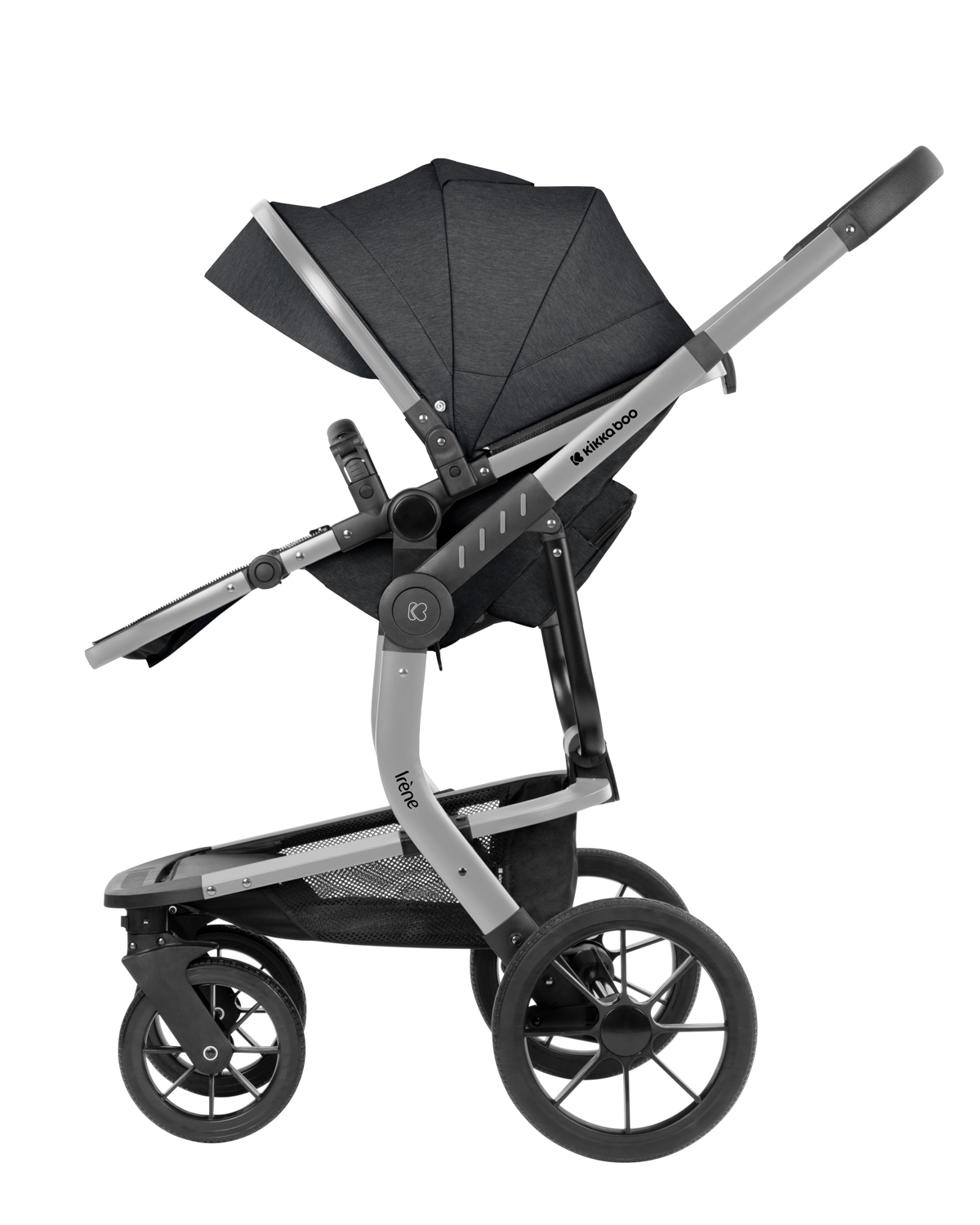 Комбинирана количка 3в1 с твърд кош Irene Dark Grey 2024