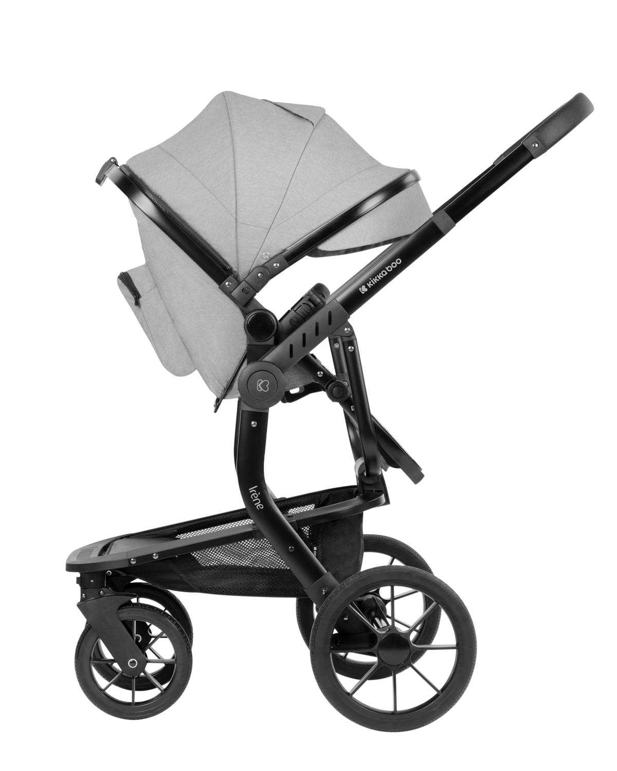 Комбинирана количка 3в1 с твърд кош Irene Light Grey 2024