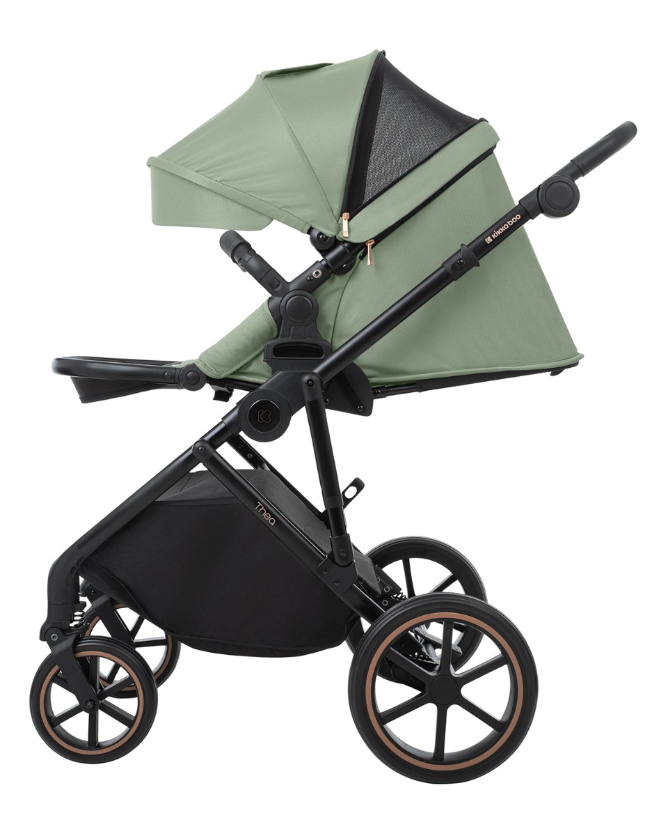 Combined stroller 2 in 1 with basket for newborn Thea Army Green 2024