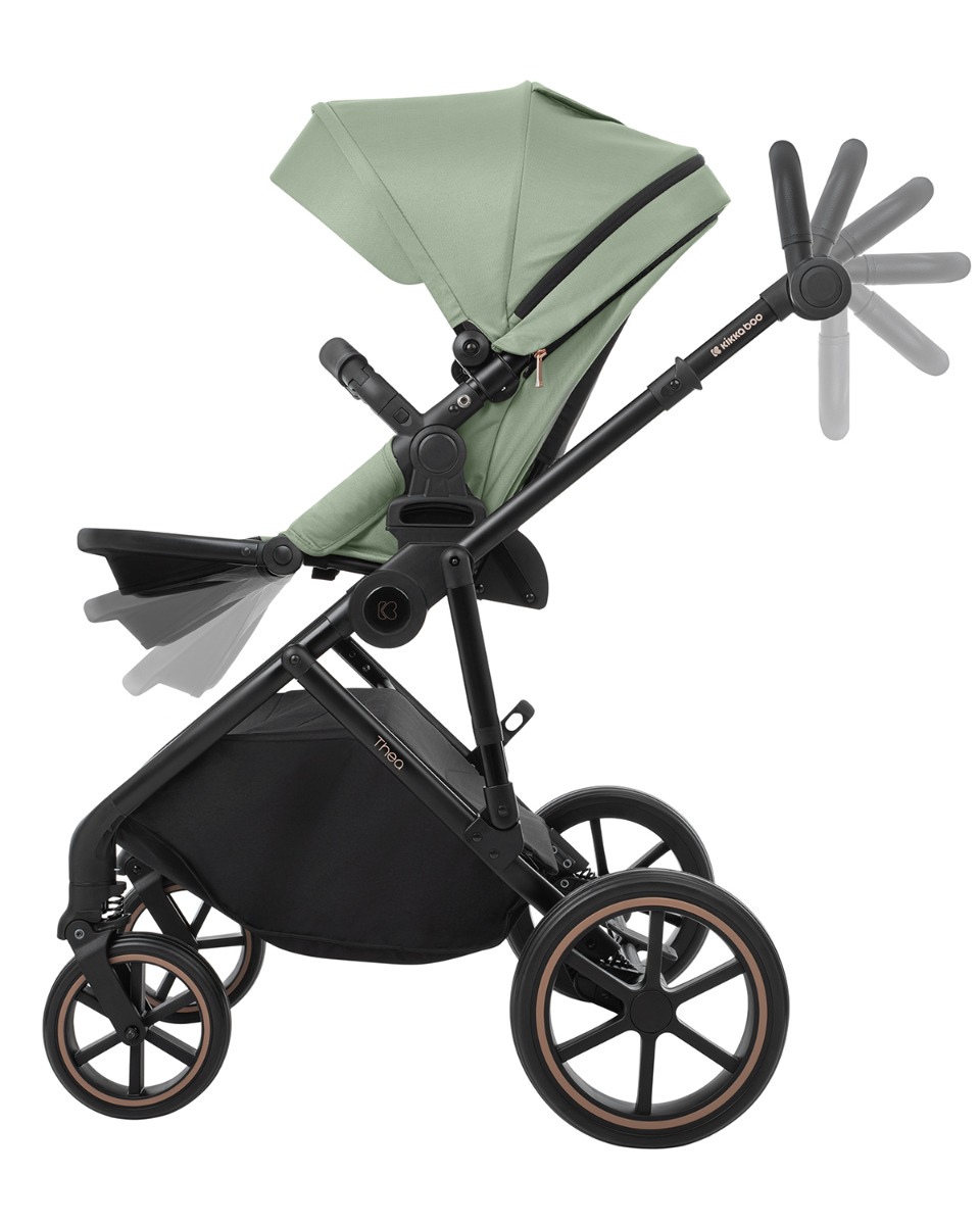Combined stroller 2 in 1 with basket for newborn Thea Army Green 2024
