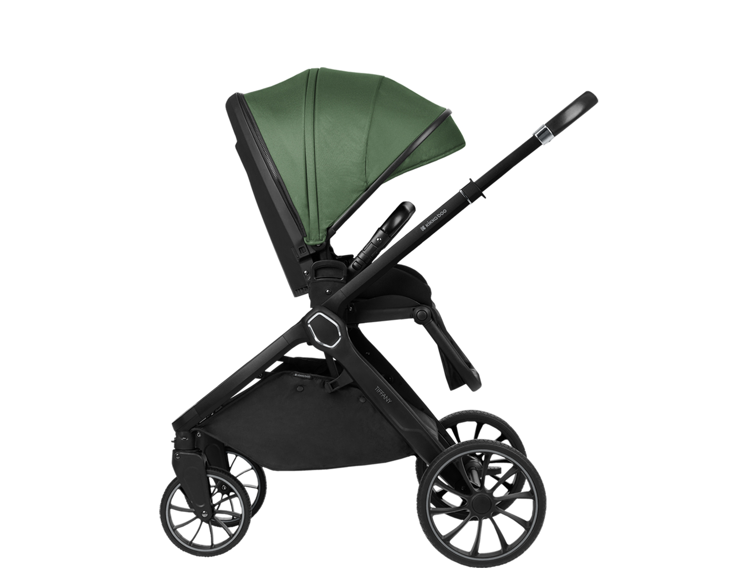 Комбинирана количка 2в1 с кош за новородено Tiffany Army Green 2024
