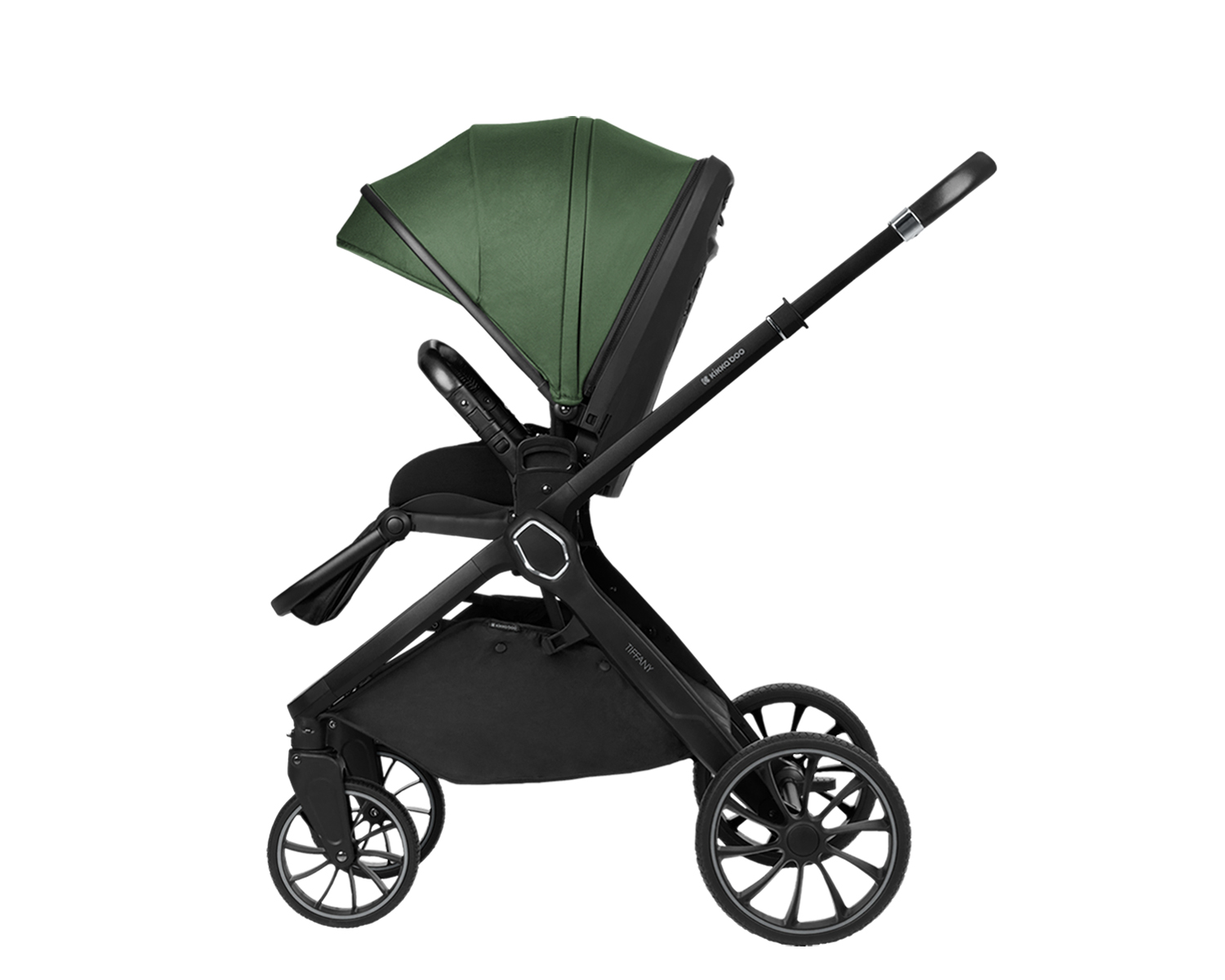 Комбинирана количка 2в1 с кош за новородено Tiffany Army Green 2024