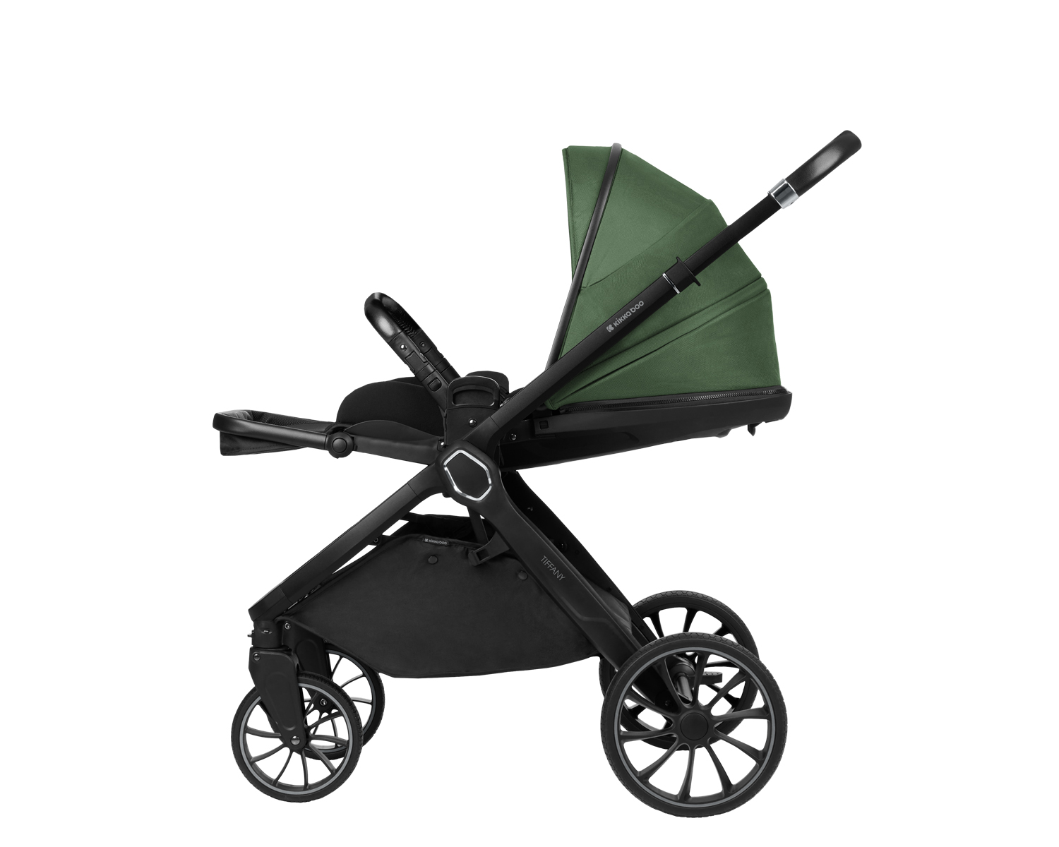 Комбинирана количка 2в1 с кош за новородено Tiffany Army Green 2024