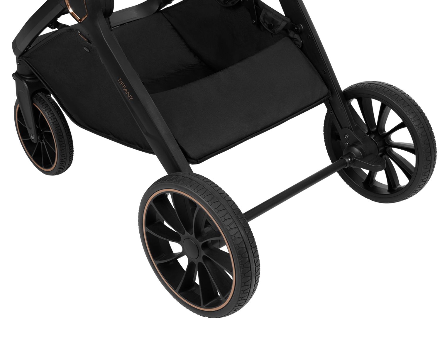 Комбинирана количка 2в1 с кош за новородено Tiffany Black 2024