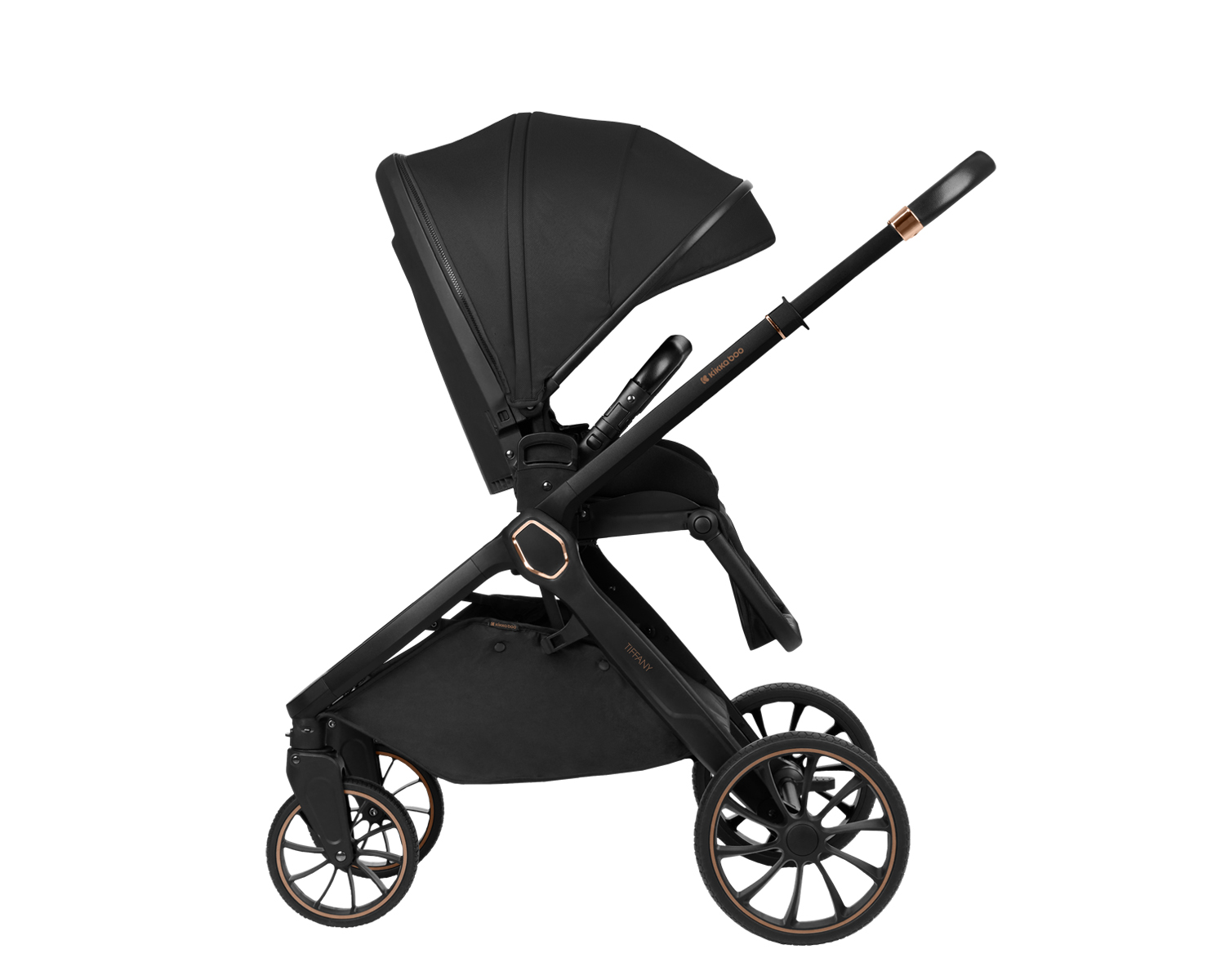 Комбинирана количка 2в1 с кош за новородено Tiffany Black 2024