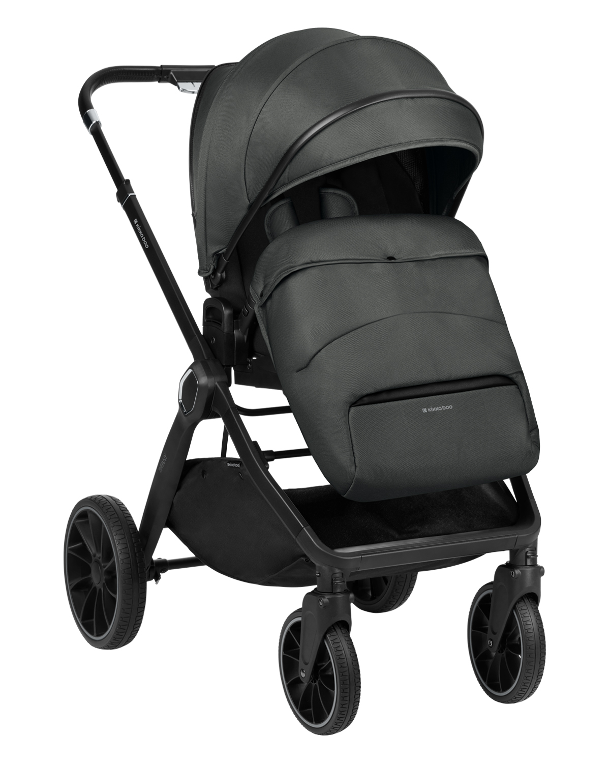 Комбинирана количка 2в1 с кош за новородено Tiffany Dark Grey 2024