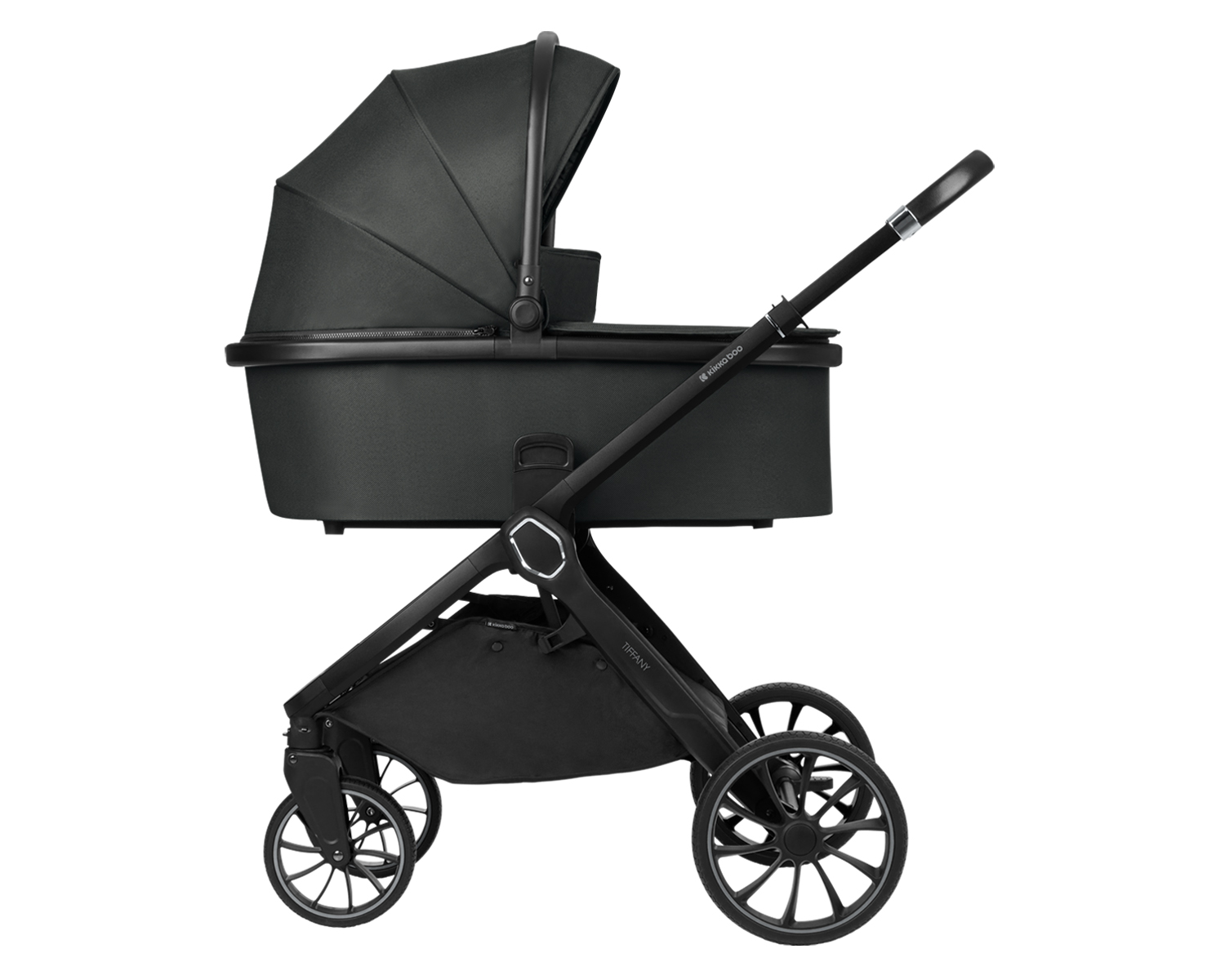 Комбинирана количка 2в1 с кош за новородено Tiffany Dark Grey 2024