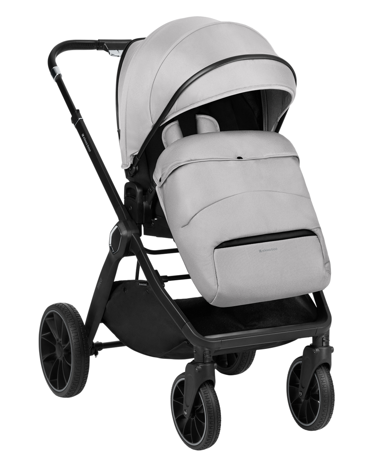Комбинирана количка 2в1 с кош за новородено Tiffany Light Grey 2024