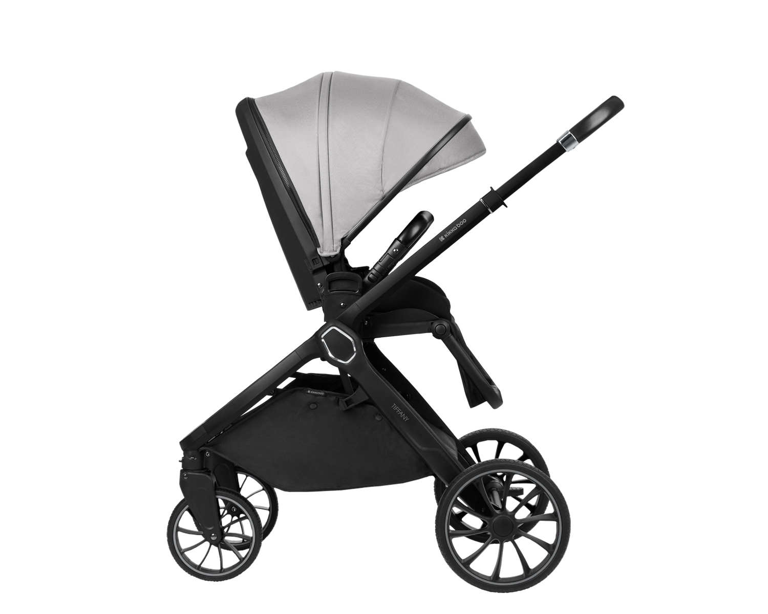 Комбинирана количка 2в1 с кош за новородено Tiffany Light Grey 2024
