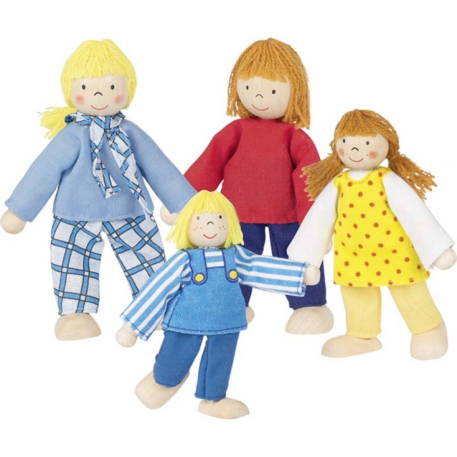 Flexible dolls young family