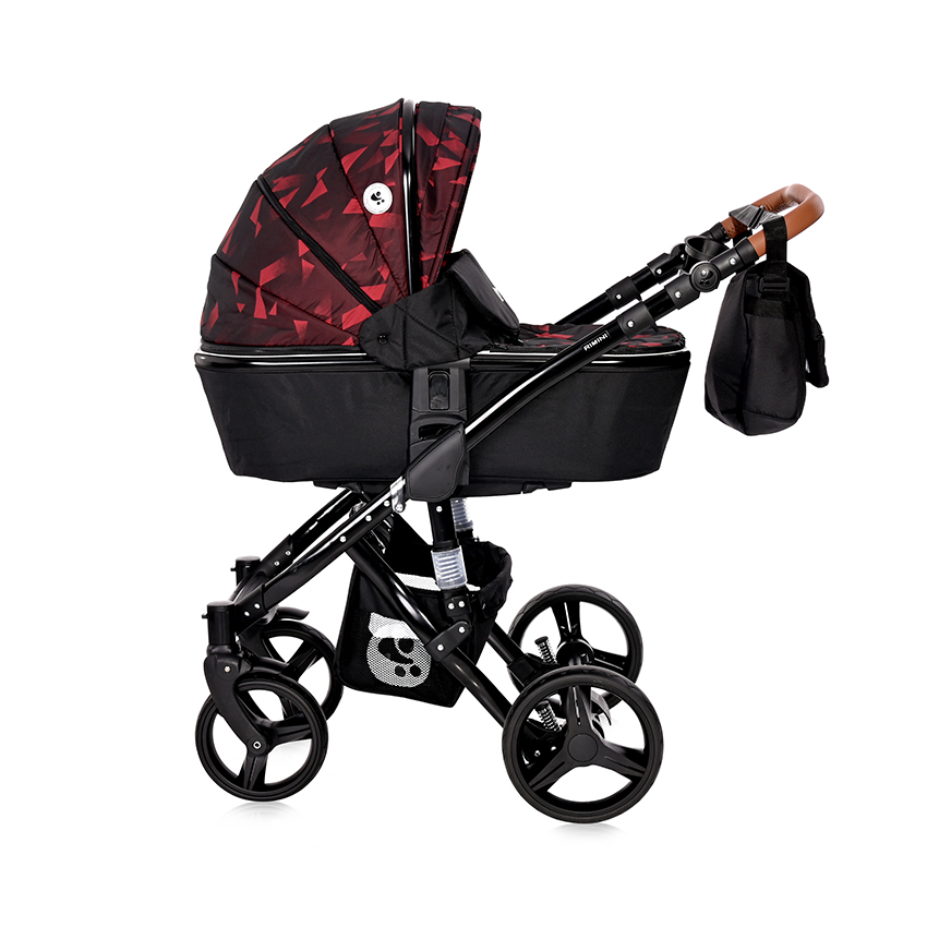 Бебешка количка rimini+чанта ruby red & black