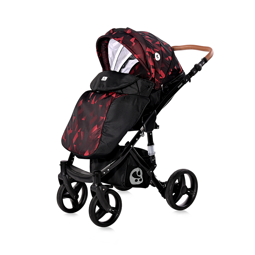Бебешка количка rimini+чанта ruby red & black