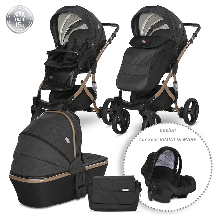 Бебешка количка rimini premium  black