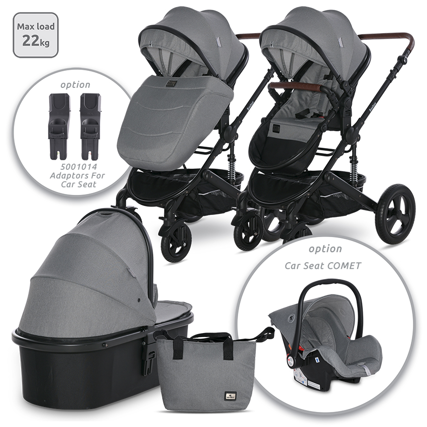 Бебешка количка boston dolphin grey