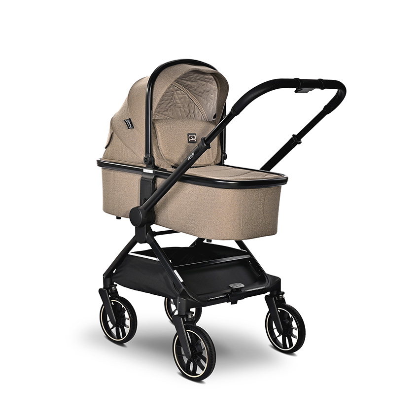 Бебешка количка reya 3in1 brown с реверсивна дръжка