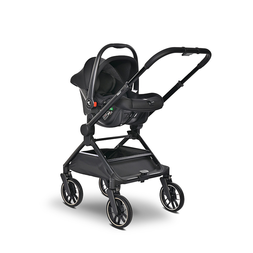 Бебешка количка reya 3in1 brown с реверсивна дръжка