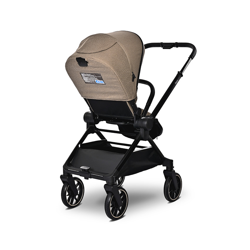 Бебешка количка reya 3in1 brown с реверсивна дръжка