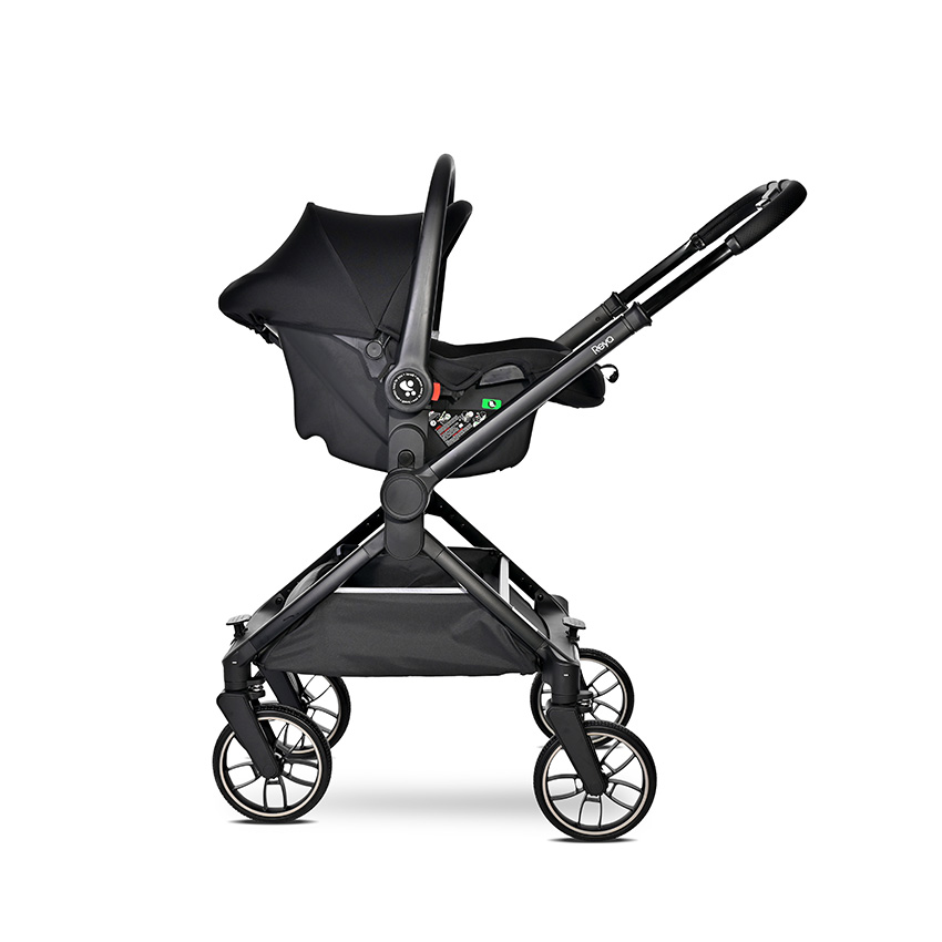Бебешка количка reya 3in1 brown с реверсивна дръжка