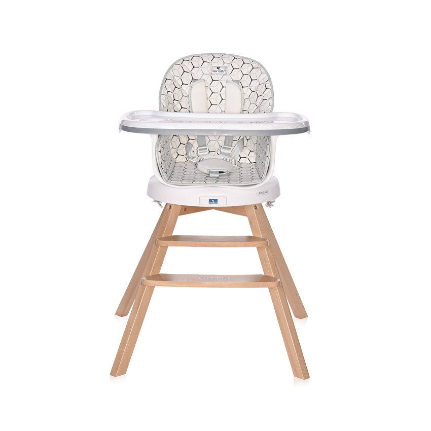 Dining chair Napoli with rotation gray hexagons