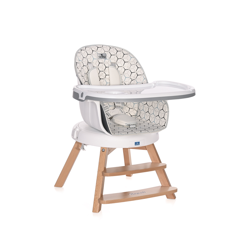 Dining chair Napoli with rotation gray hexagons