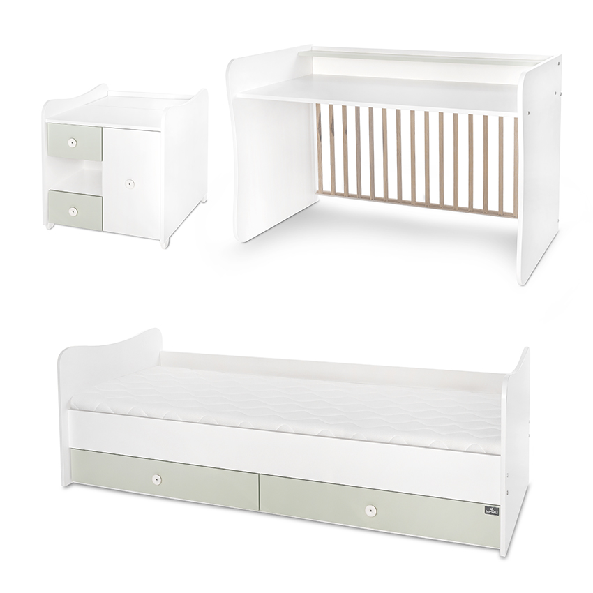 Bed minimax new 190/72 color white/milky green