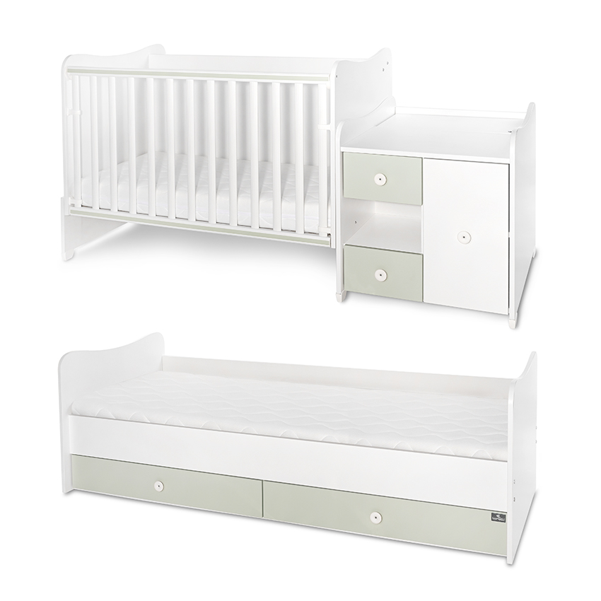 Bed minimax new 190/72 color white/milky green