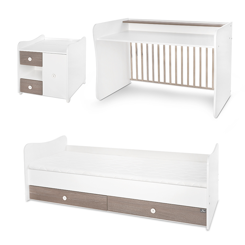 Bed minimax 190/72 color white/brown new
