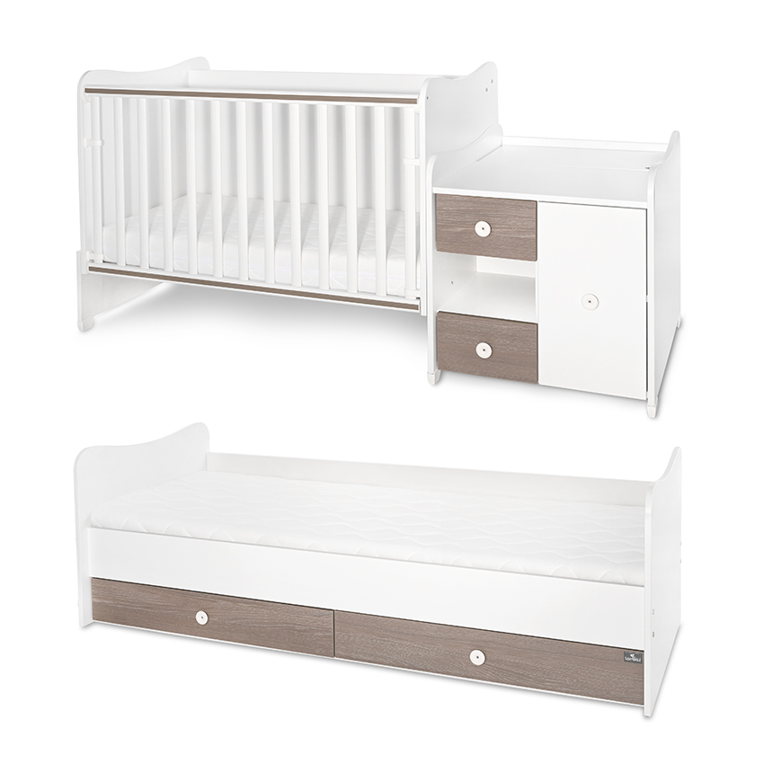 Bed minimax 190/72 color white/brown new